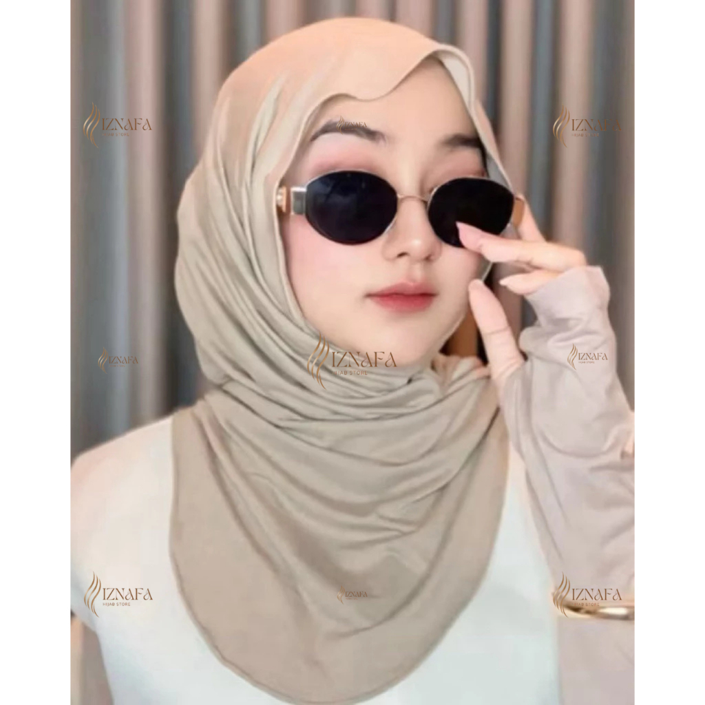 Huma Cooltech Flowly Lightweight Bergo Hijab / Huma Meleyot Instant Bergo
