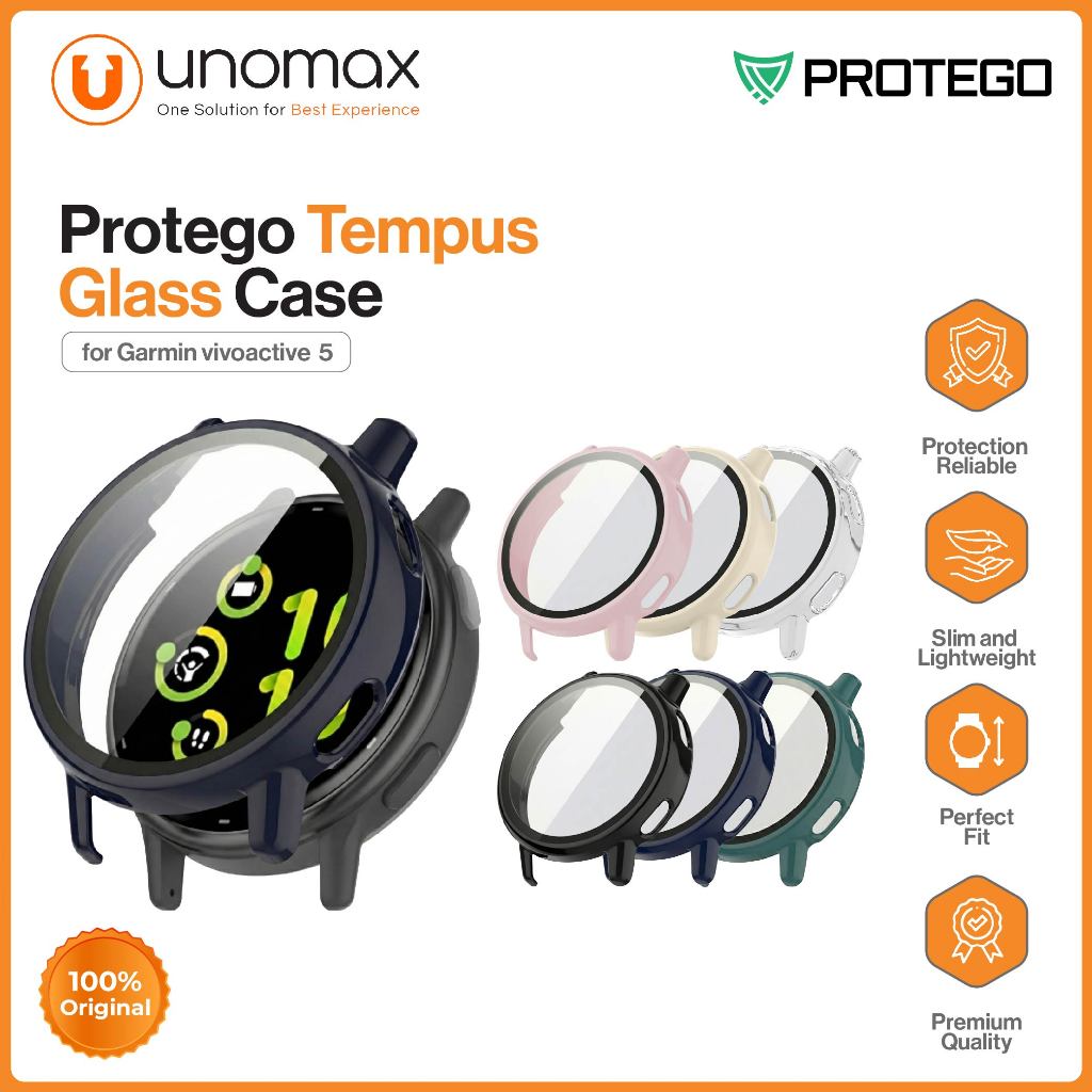 Watch Case Garmin Vivoactive 5 Protego Temple Glass Casing (PT-016)