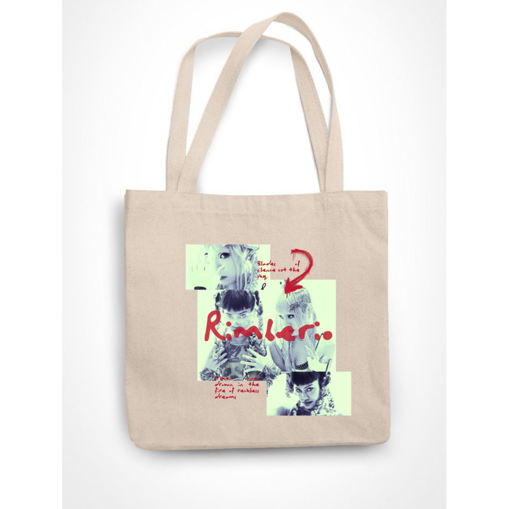 Premium Canvas Tote Bag - "Good Things Are Coming" - Vibe Blue Retro Y2K