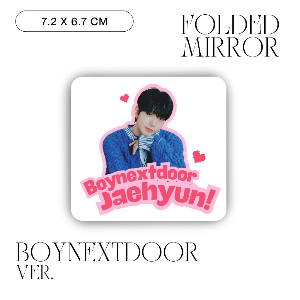 BOYNEXTUDER MINI FOLDING MIRROR KPOP KOREA UNOFFICIAL JAEHYUN SUNGHO RIWOO TASAN LEEHAN MAKEUP MIRRO