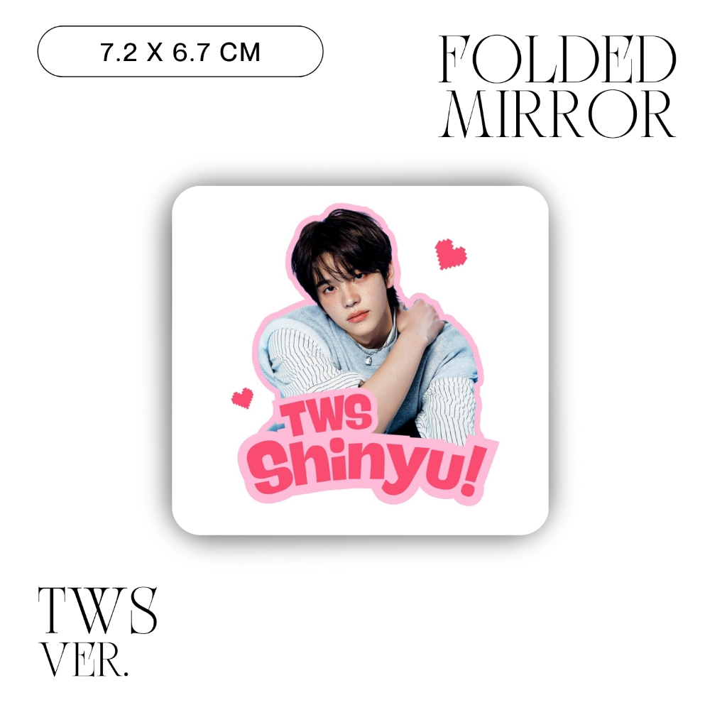MINI FOLDING TWS MIRROR KPOP KOREA UNOFFICIAL DOHOON MAKEUP MIRROR HAJI JIHOON KYUNGMIN SHINYU YOUNG