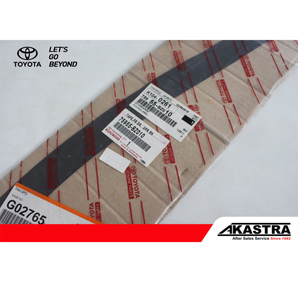 TOYOTA ORIGINAL UPPER และขวาประตูด้านหน้า GARNISH / LIST [TOYOTA GENUINE PARTS] 75955-BZ010