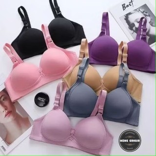 TERMURAH !!! Bra Wanita Dewasa & Remaja 6 pcs Bra tanpa kawat nyaman dipakai Bra Lusinan tanpa kawat Lembut cocok dipakai sehari-hari