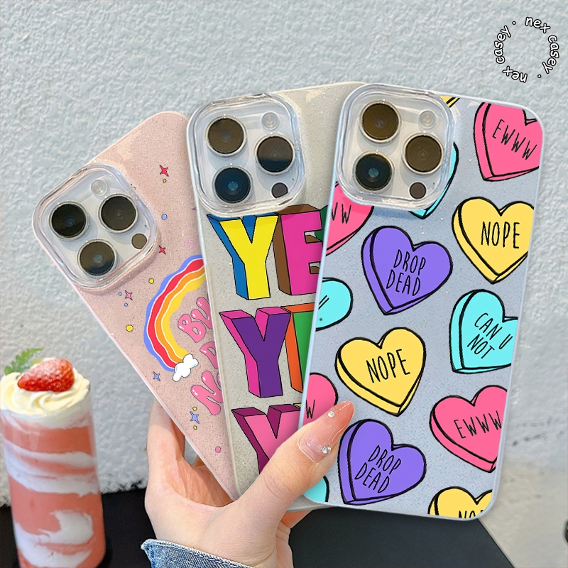 CASE CASING GLITTER BIM BLINK STARDUST MOTIF AESTHETIC QUOTES สําหรับ VIVO Y02 Y03 Y04 Y15S Y16 Y17 