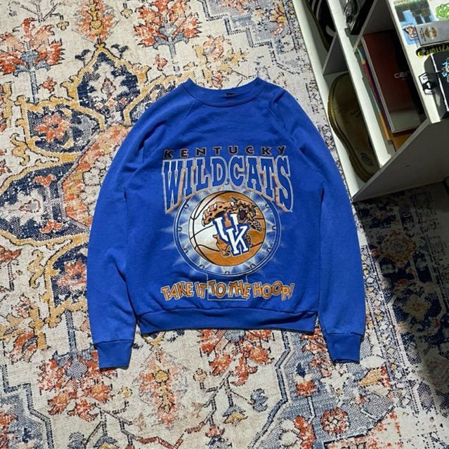 โลโก้มาสคอต NBA Crewneck Kentucky Wildcats วินเทจ 90