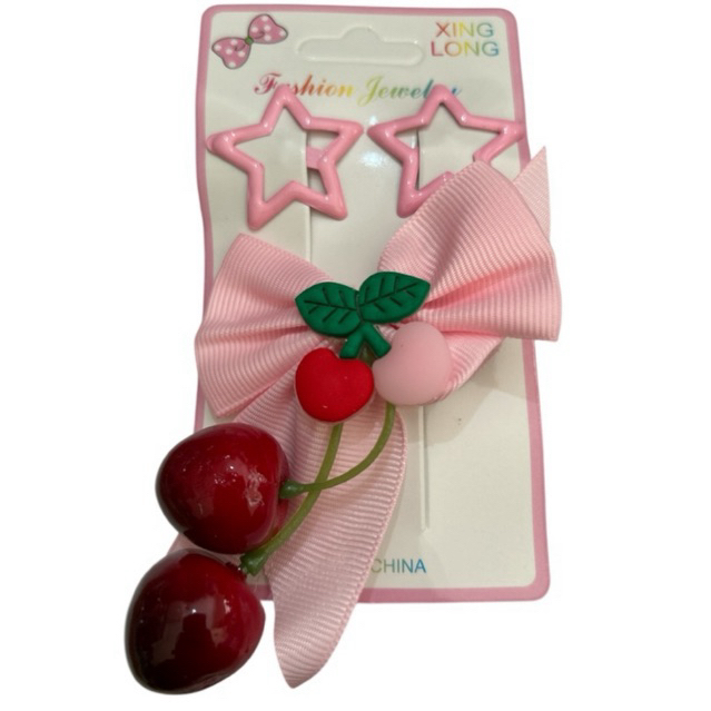 JKN-69 กิ๊บติดผมผลไม้ลิ้นจี่ 12 ซม. 40 กรัม