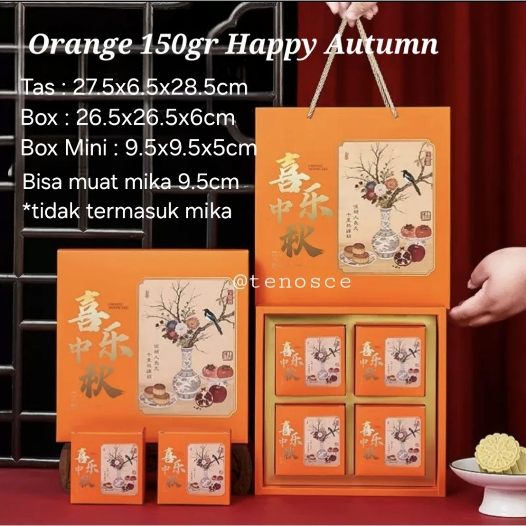 ชุดกล่องขนมไหว้พระจันทร์ 150gr เหมาะกับถาดไมก้า 4 ชิ้น 9.5 ซม. ขนมไหว้พระจันทร์ ขัดขวาง พุดดิ้ง