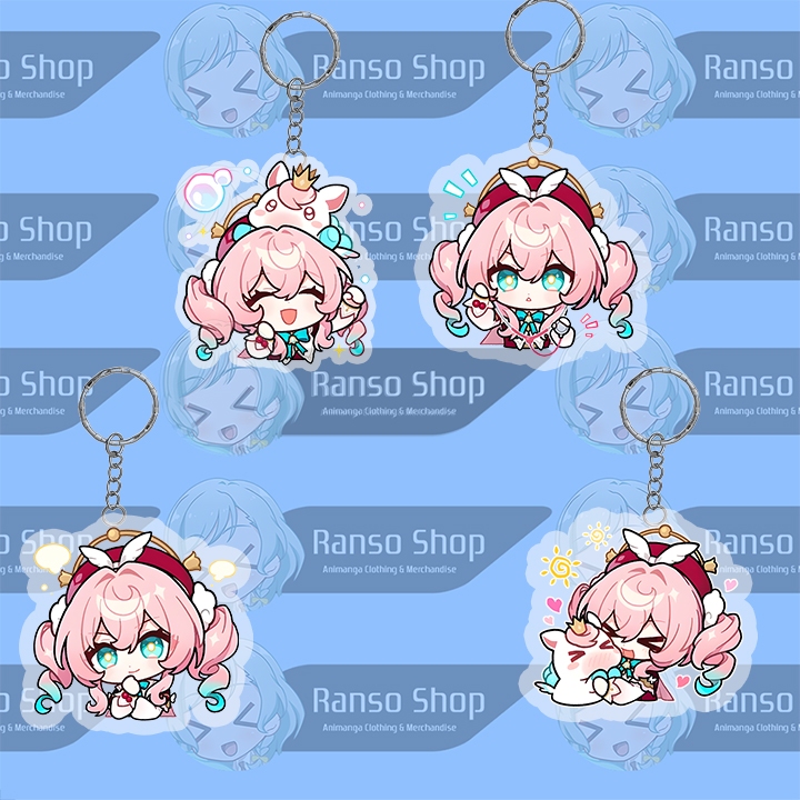 HP GANTUNGAN พวงกุญแจ Honkai Star Rail Hyacine UV พิมพ์เลเซอร์ตัดพรีเมี่ยมใสขอบ/อะคริลิค Phonestrap 