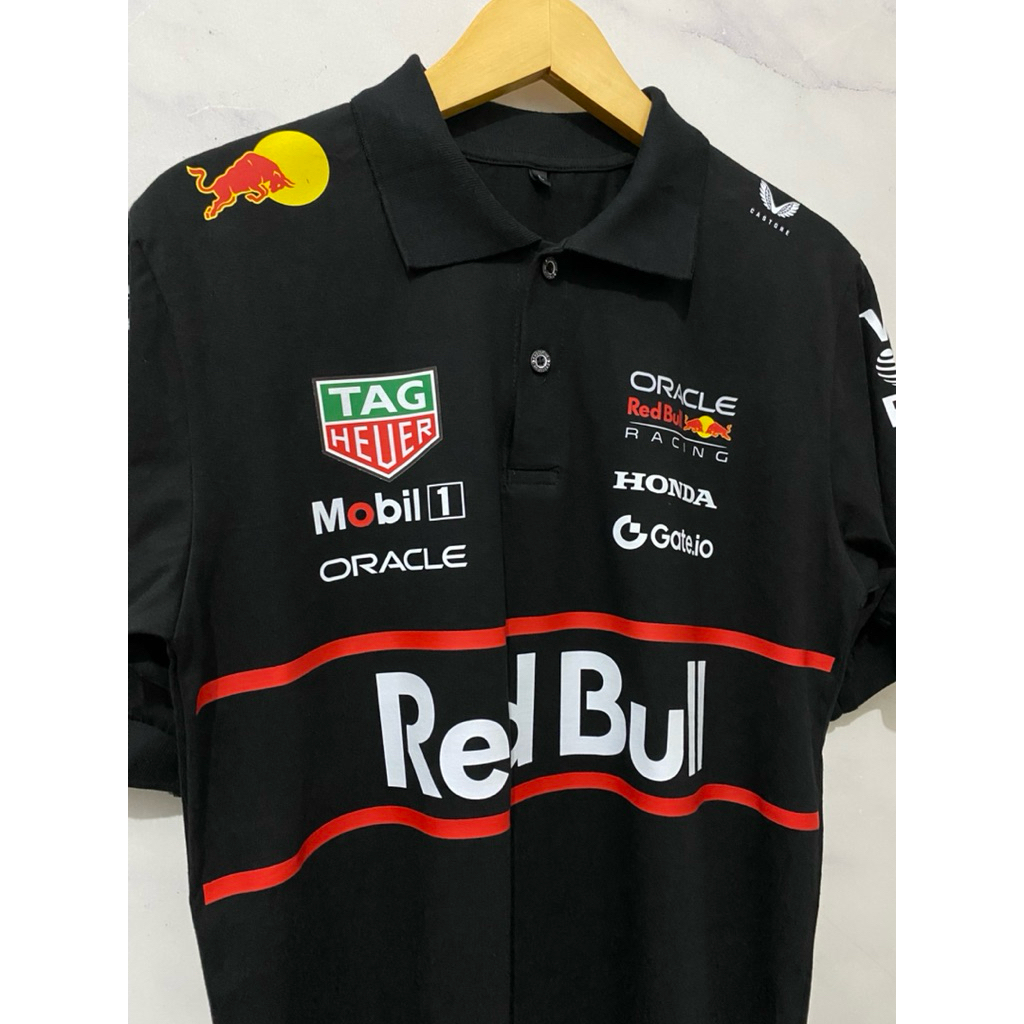 Max verstappen redbull racing formula1 f1 kcsapparel เสื้อโปโลระดับพรีเมียม