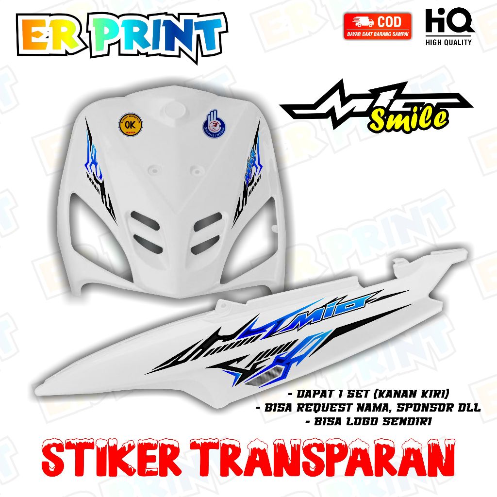 สติ๊กเกอร์ใส Mio Smile Anti-Fade, Cool Mio Smile Striping, Yamaha Mio Smile Striping, การออกแบบ Rait