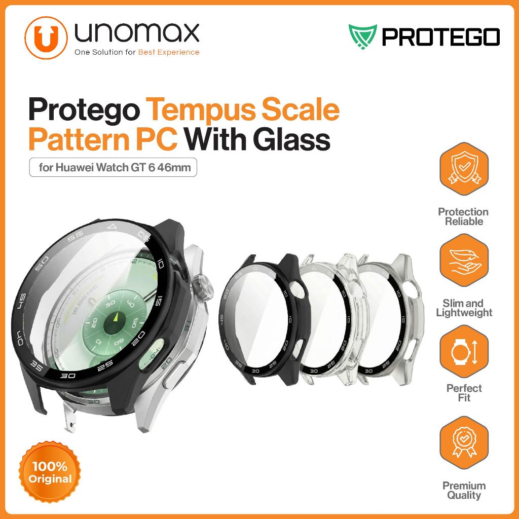 เคสนาฬิกา Huawei Watch GT 6 46mm Protego Temples Scale Pattern PC พร้อมปลอกแก้ว (PT-057)