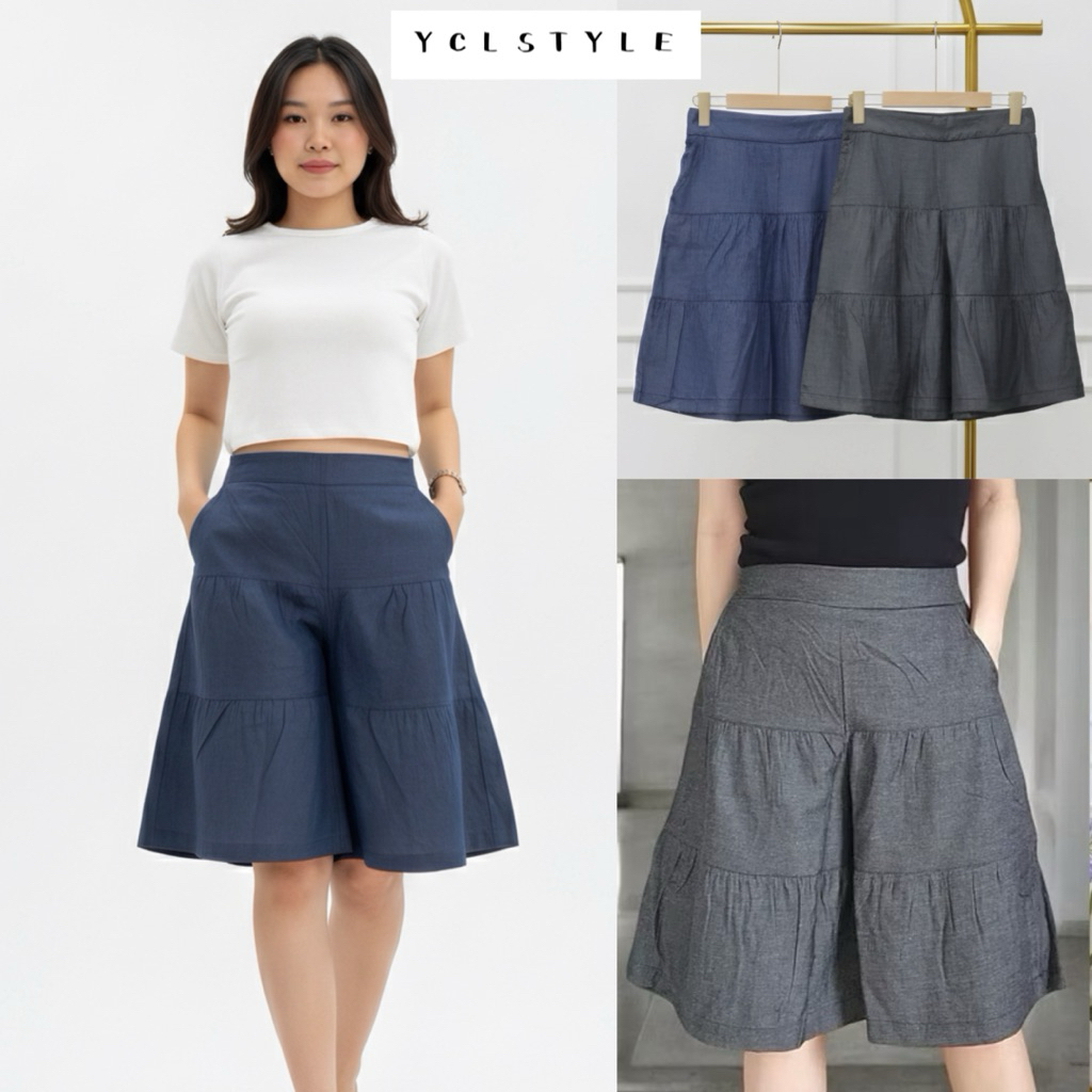 [ycl] Bega Short Pants - กางเกงขาสั้นผู้หญิง Premium Softjeans