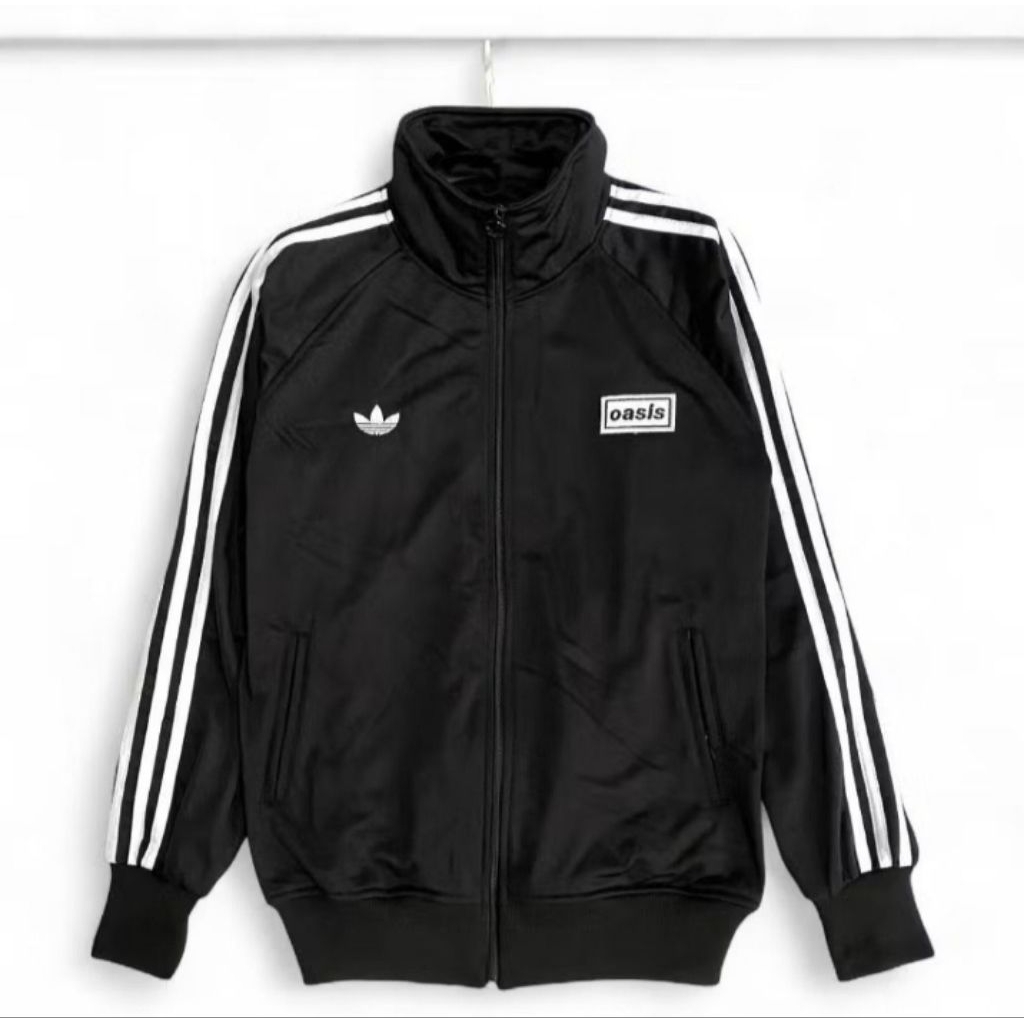 Adidas x Oasis Tracktop Jacket สําหรับผู้ชายและผู้หญิง ป้ายเต็ม