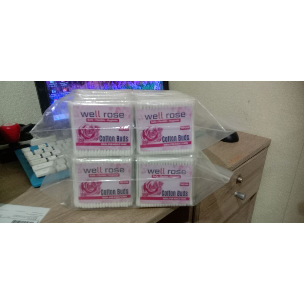 COTTON BUD WELL ROSE (100 ชิ้น) - Cotton Bud Baby / Children - Cotton Bud Adult