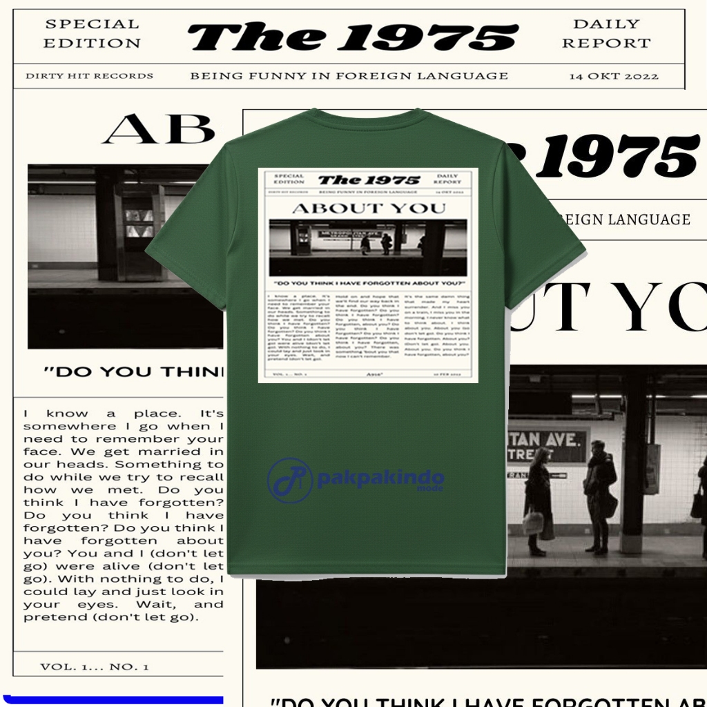 ABOUT YOU - เสื้อยืด Distro พรีเมี่ยมรุ่นวง 1975 | สินค้าเพลง The 1975 | เสื้อยืดวงสุนทรียศาสตร์ 197
