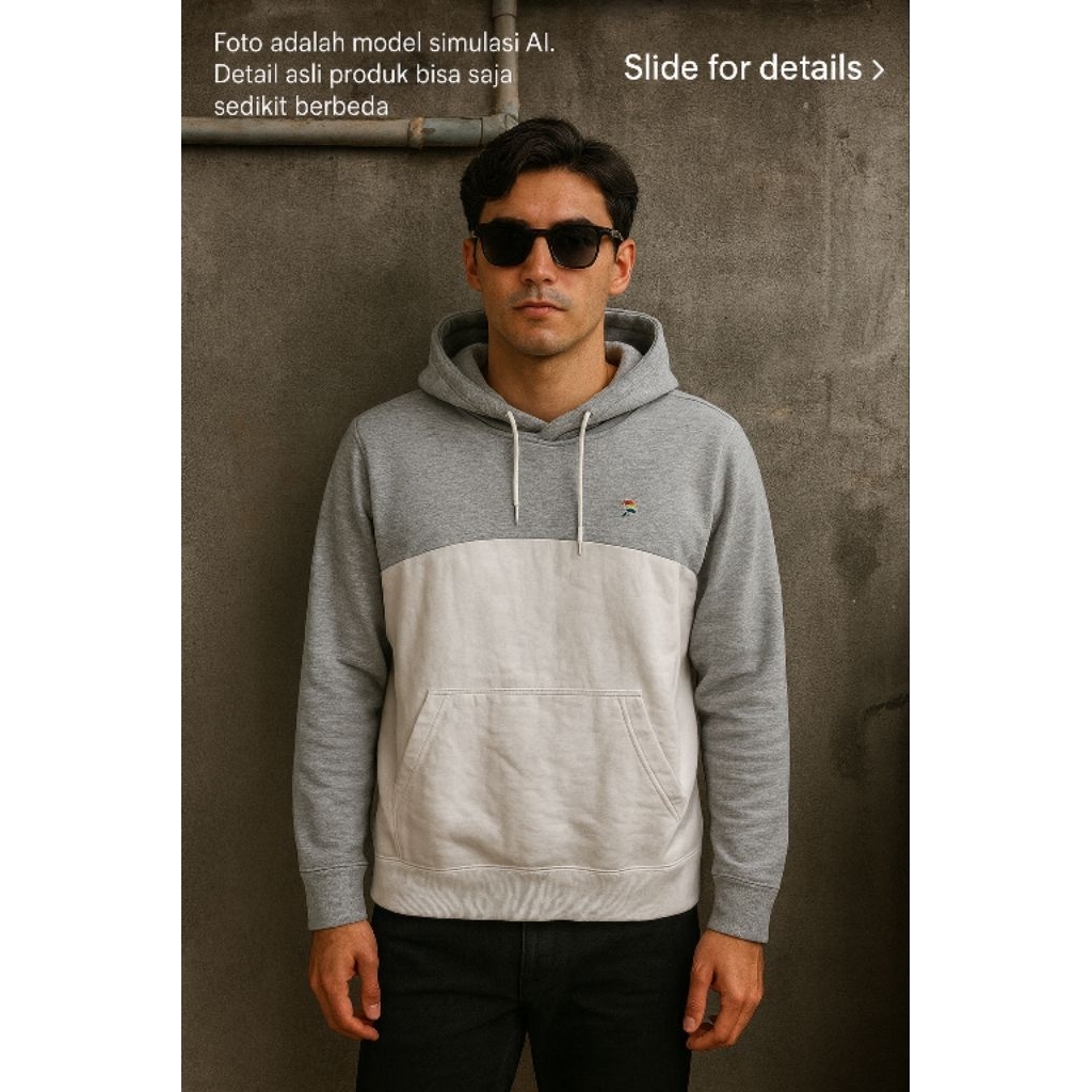 เสื้อฮู้ดลําลอง 4RN0LD P**MER OR1 ไซส์ M (P66 x L53)