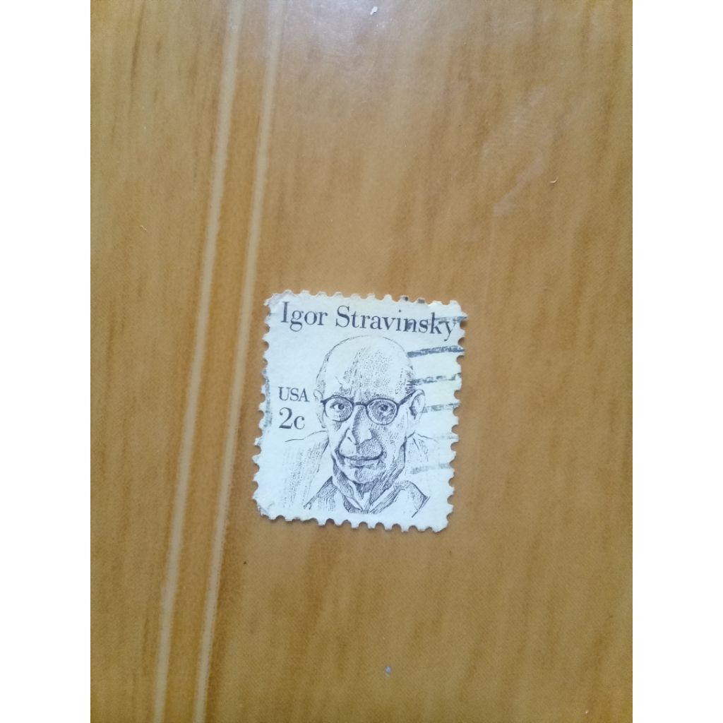 แสตมป์วินเทจ 2 cent usa igor stravinsky