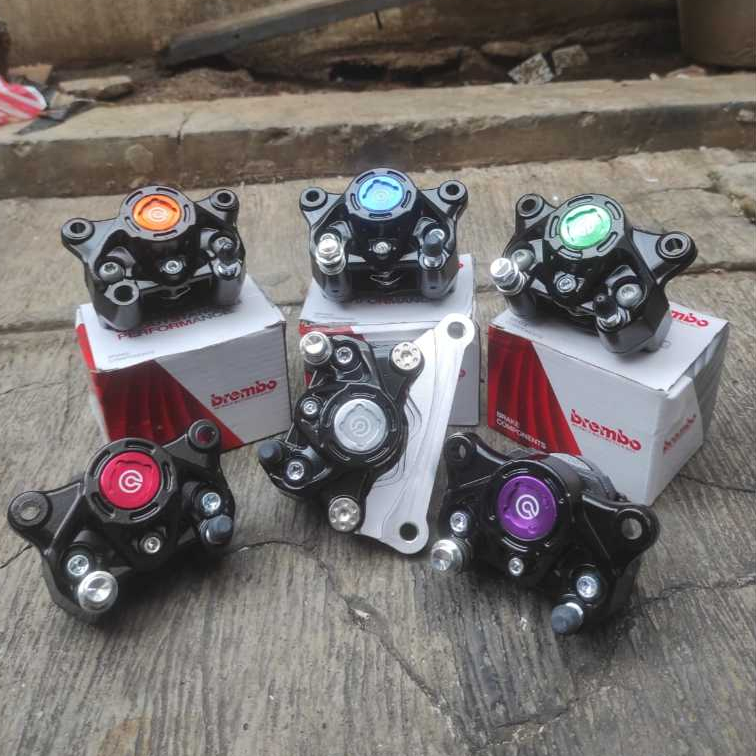 คาลิปเปอร์เหรียญใหญ่สีดํา 2p พร้อมขายึดคาลิปเปอร์ด้านหลัง 2p nmax