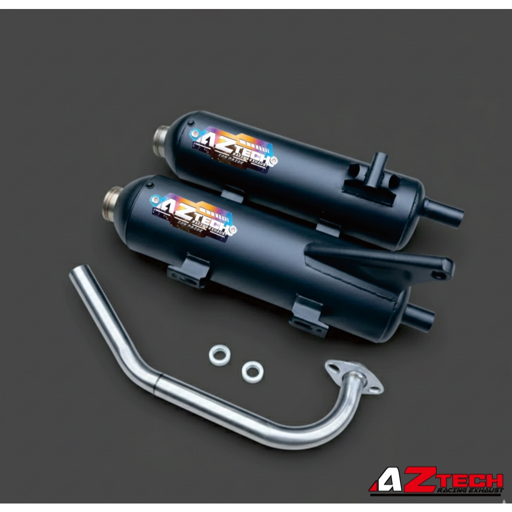 MUFFLER MONCONG SHIJIRO AZTECH RACING EXHAUST AEROX SCOOPY MIO VARIO 160 BEAT FI VARIO 125 150 PCX