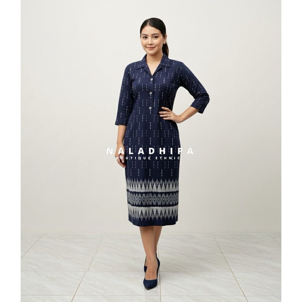 KEMEJA NALADHIPA WOVEN DRESS (KINASIH DRESS) COUPLE WOVEN DRESS WITH WOVEN SHIRT
