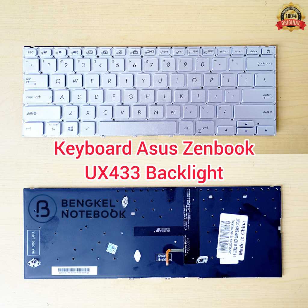 Asus Zenbook UX433 UX433FA UX433F UX434 UX433FL UX433FN คีย์บอร์ดแบ็คไลท์