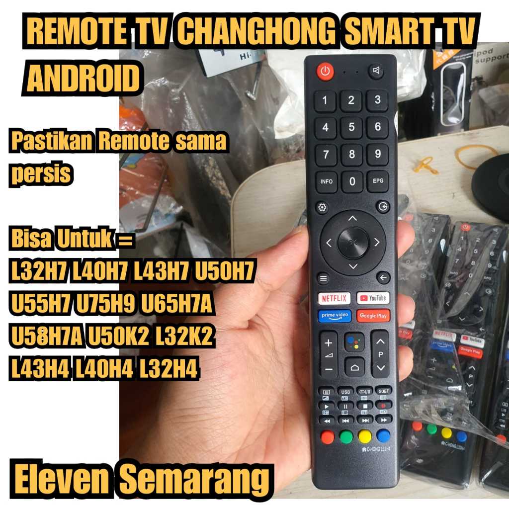 CHANONG SMART TV รีโมทคอนโทรล Android TV Remote อินฟราเรด LCD LED youtube netflix (L32K2 L43H4 L40H4