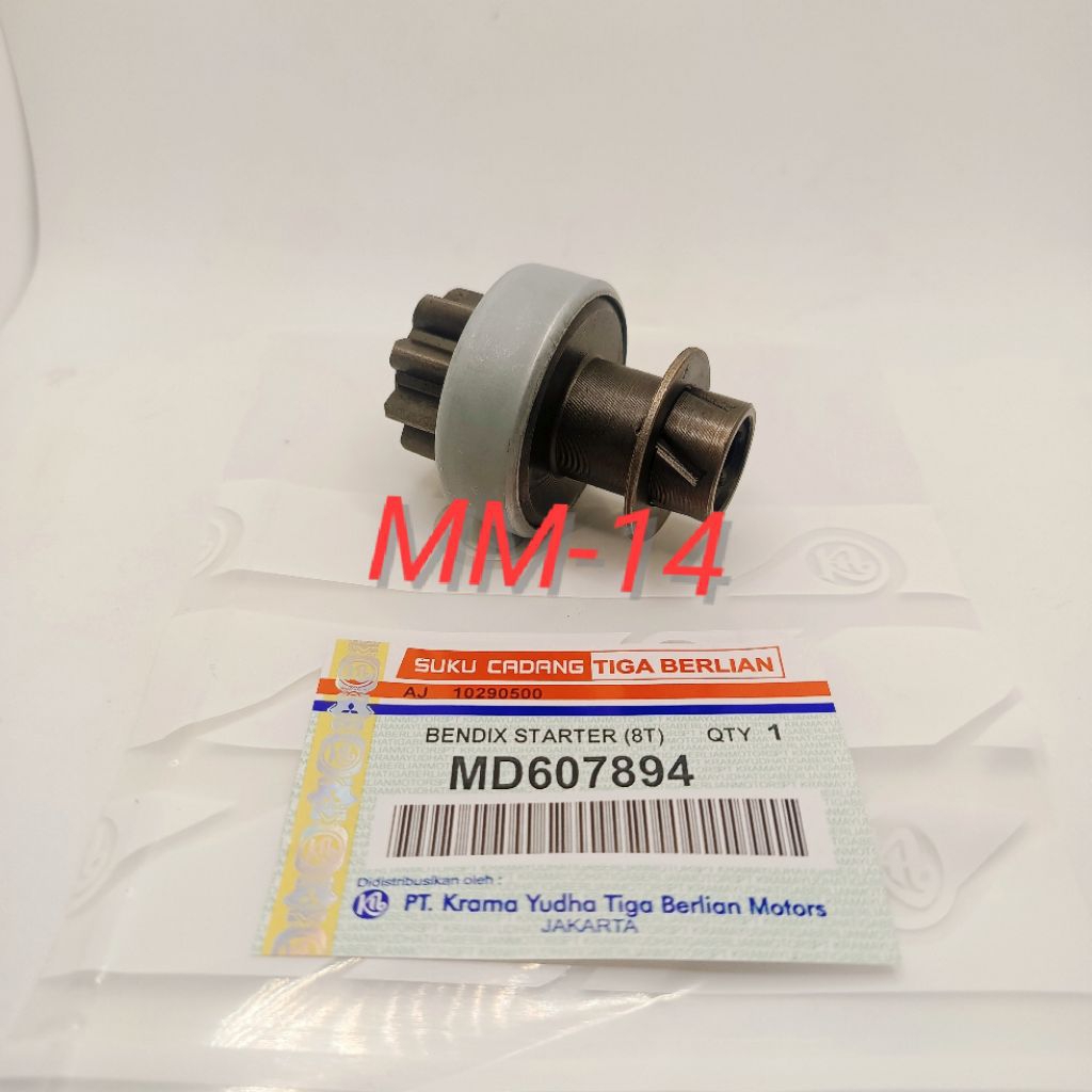 BENDIX STARTER BENDIK STATER MITSUBISHI T120SS INJECTION L200 T120SS CARBURETOR 8 8T GEAR ORIGINAL