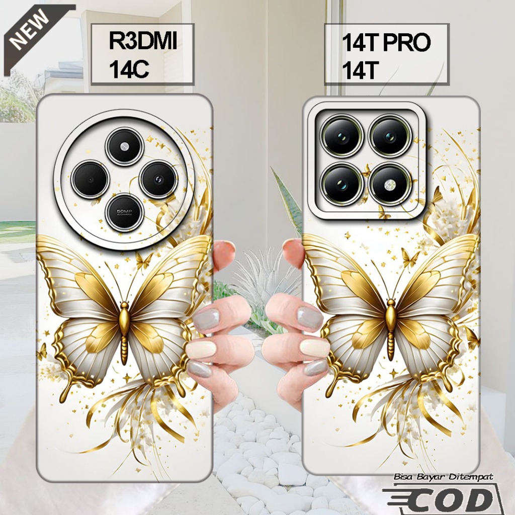 เคส XIAOMI REDMI 14C - เคส XIAOMI 14T - เคส XIAOMI 14T PRO _ปลอกซิลิโคนยืดหยุ่นใสสีดํา