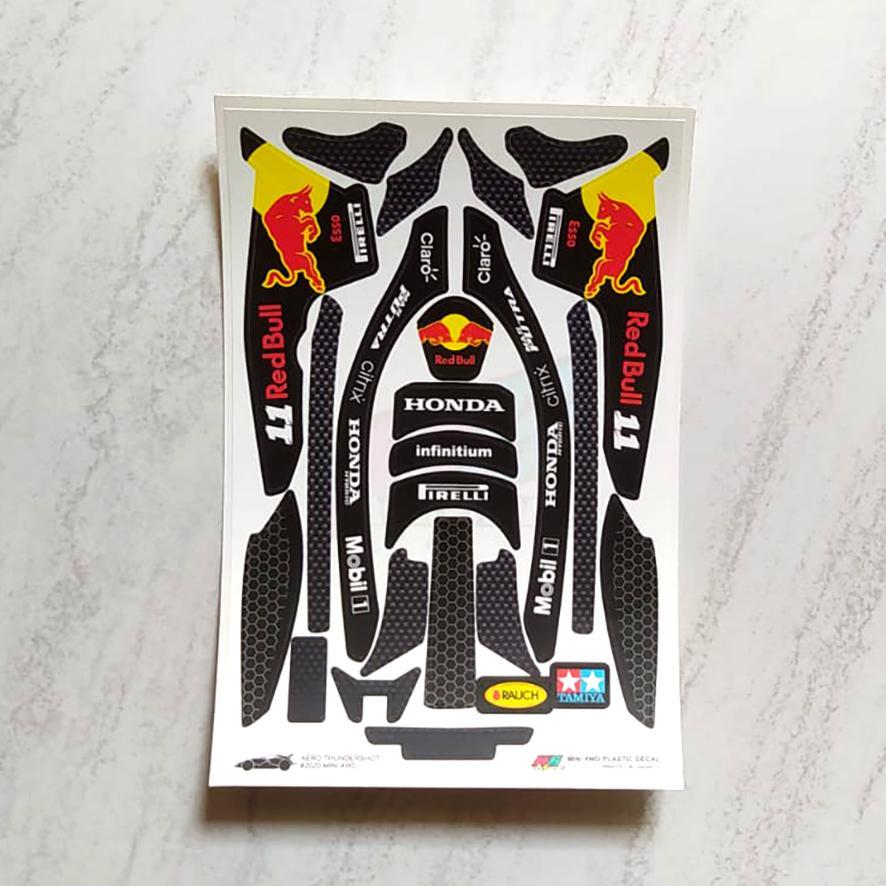 Aero Thunder Shot Sticker - Red Bull 11 - ตัวเครื่องสีดํา - ไวนิลเคลือบ Doft