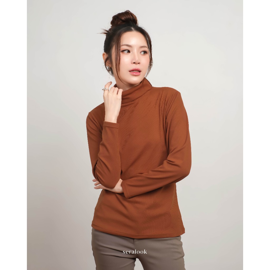 SERALOOK - เสื้อสเวตเตอร์ Bia | เสื้อคอเต่า | ไหมพรมชุดชั้นใน | ท็อปส์ซูของผู้หญิง | เสื้อไหมพรม