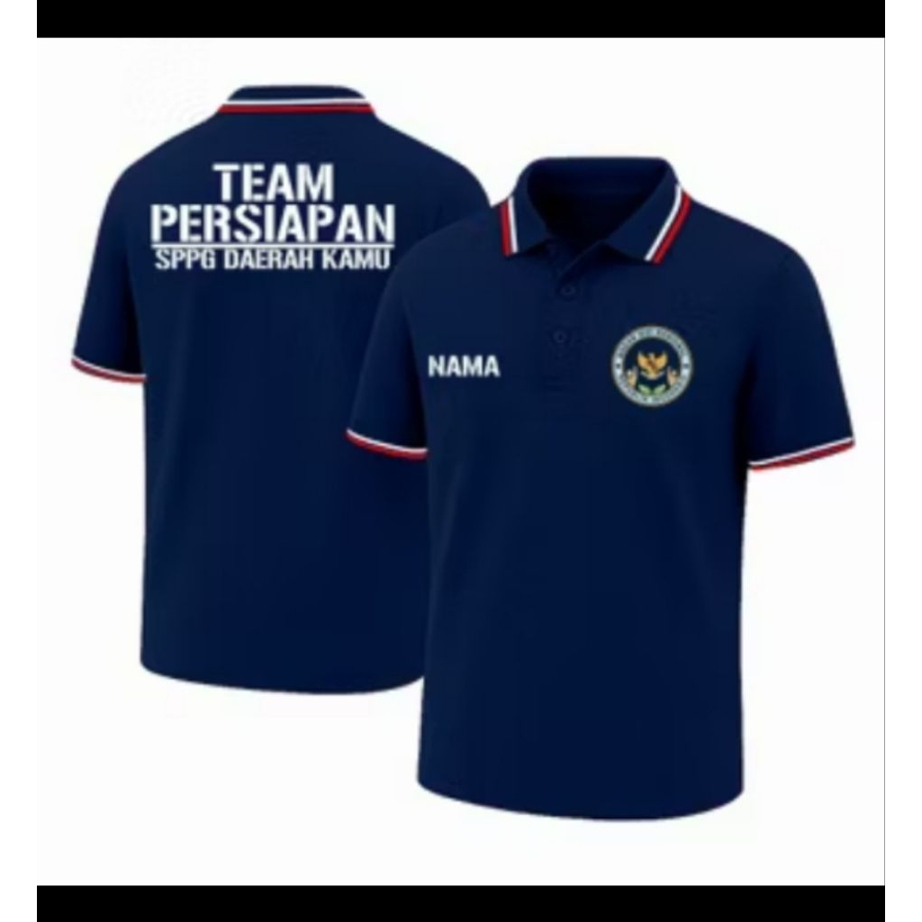 เอสพีพีจี เสื้อคอปก โลโก้อย่างเป็นทางการ หน่วยบริการโภชนาการ เสื้อคอปก MBG ชื่อที่กําหนดเอง