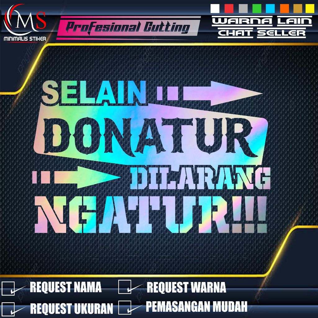 สติ๊กเกอร์ JAMAN DOONATUR ห้ามโปรดปราน!!! เหมาะสําหรับรถจักรยานยนต์รถยนต์และอื่นๆ