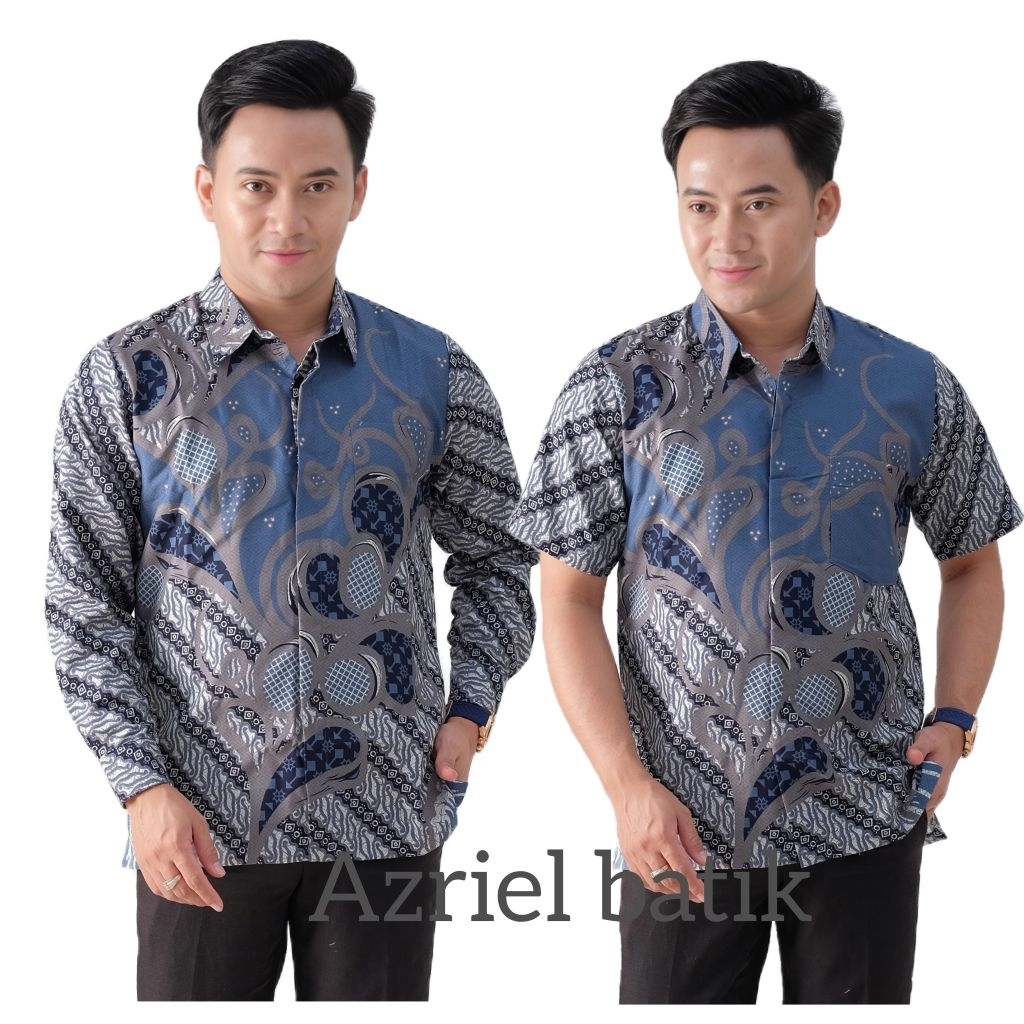 KEMEJA Azriel Batik Shirt สําหรับผู้ชาย พรีเมี่ยม เท่ สบาย