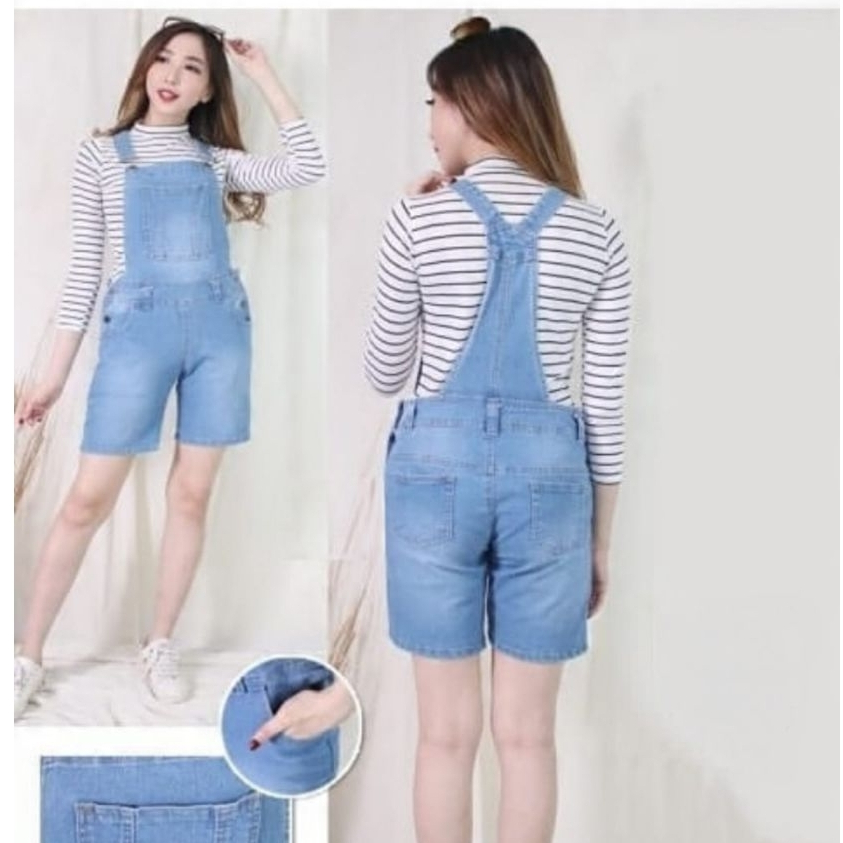 Overall jumpsuit/short Pants/Jumpsuit Short Pants with belt - Short Pants Premium - Jumpsuit Pants