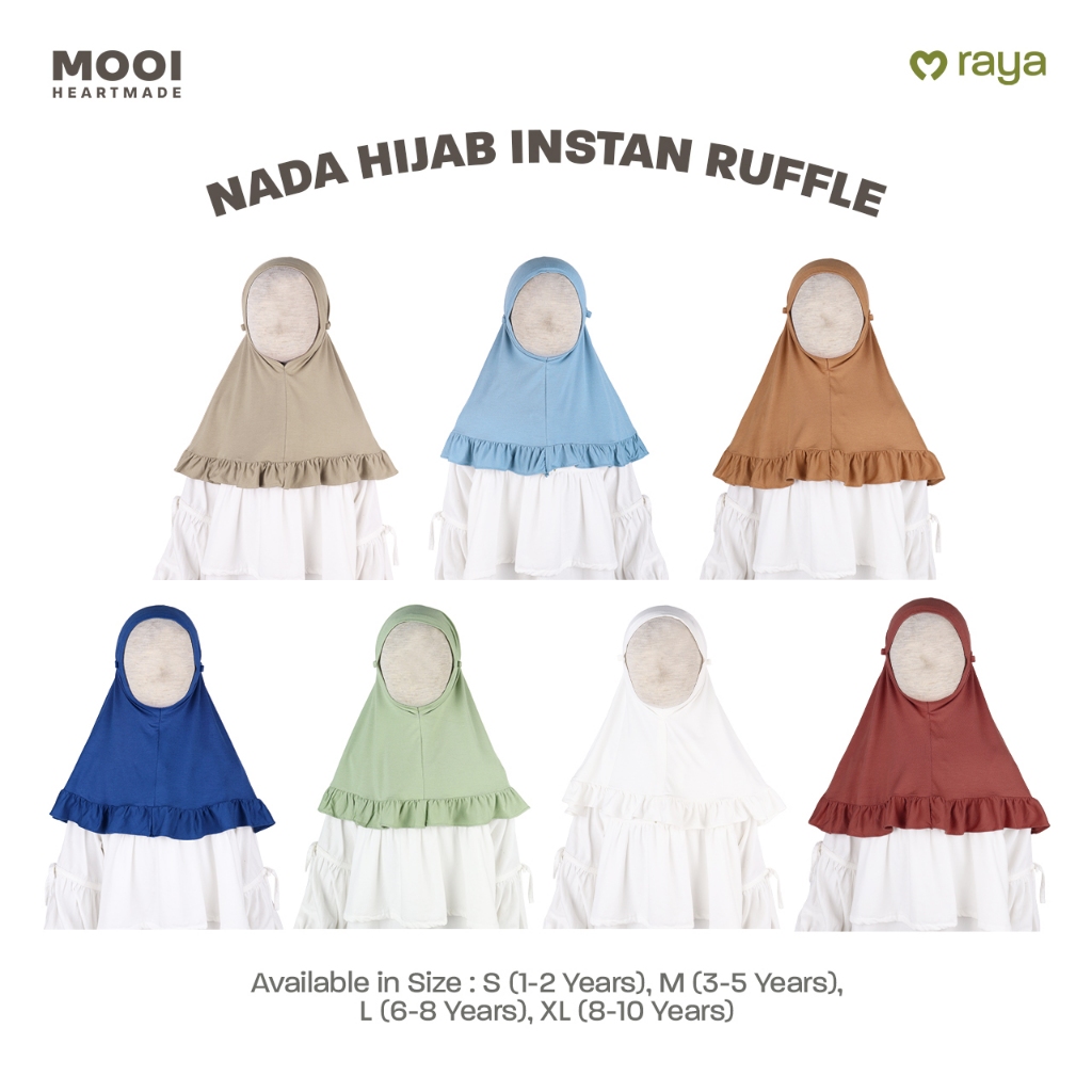 Mooi ฮิญาบนัวเนียทันทีสําหรับเด็ก, ฮิญาบเด็กผู้หญิง, Nada Hijab V1