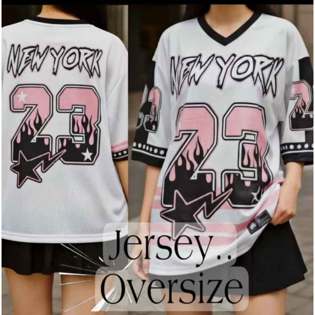 Florina Fashion - Yuku New York 23 เสื้อยืด Premium Jumbo Oversize Full Print Jersey