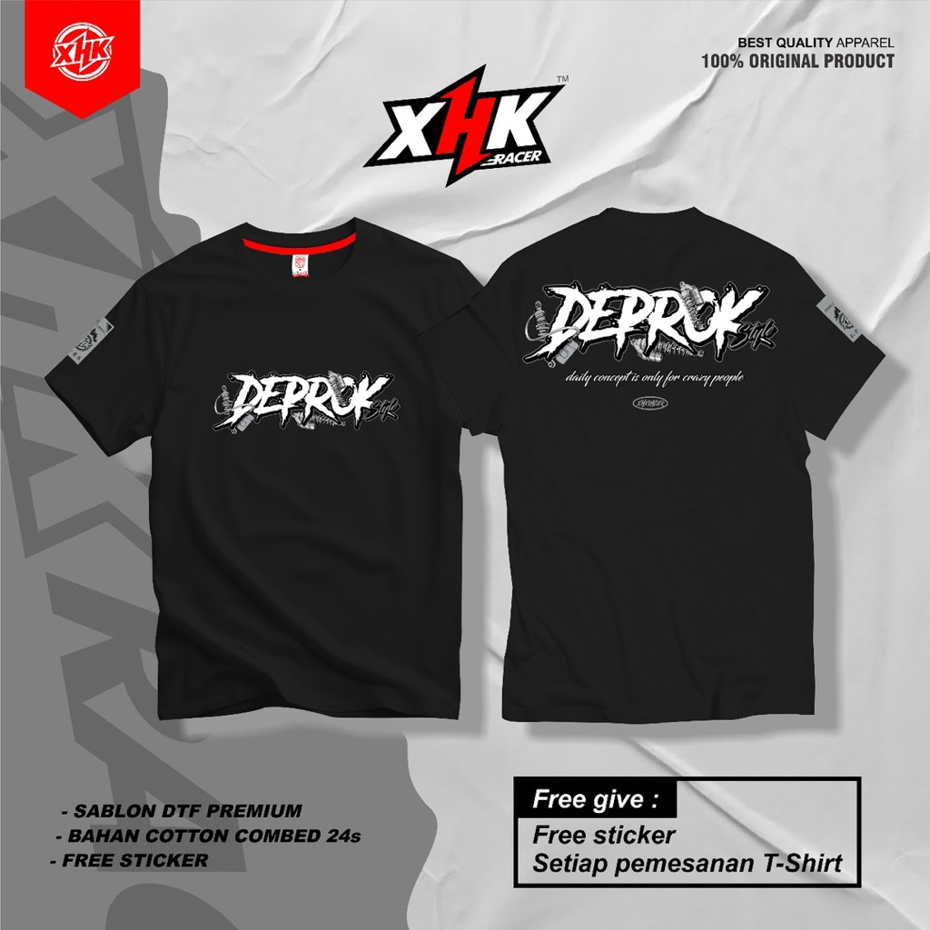 เสื้อยืดสไตล์ DEPROK RACER คุณภาพสูงระดับพรีเมียม XHK RACER ดั้งเดิม