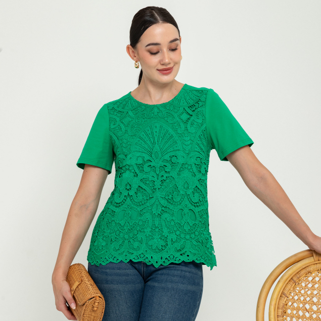 KATUN SISTERS Blouse - เสื้อเบลาส์ผ้าฝ้ายลูกไม้ผู้หญิง C9558 (หมวก)