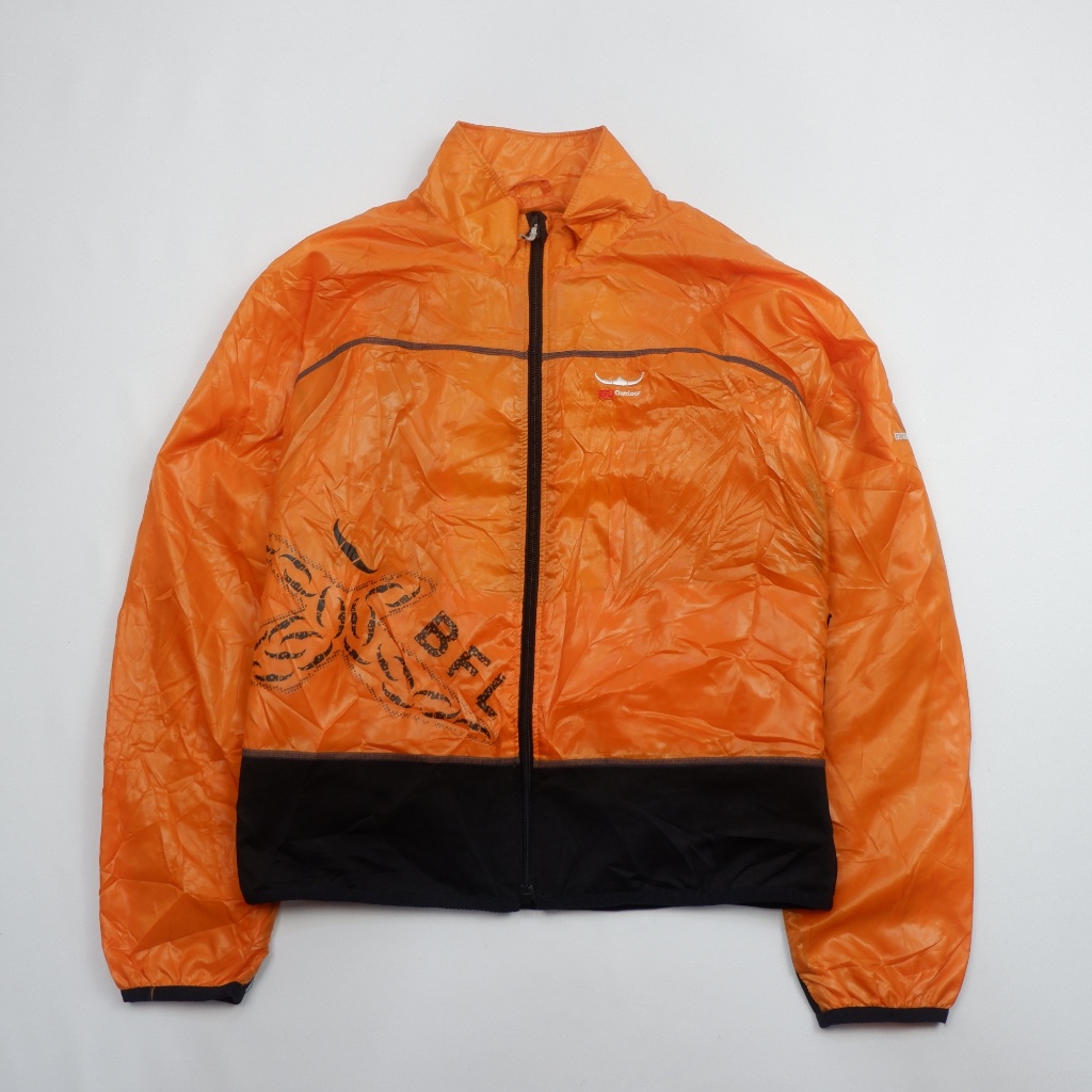 BFL OUTDOOR Technical Windbreaker Jacket - High-Vis Orange - สีดํา - Preloved