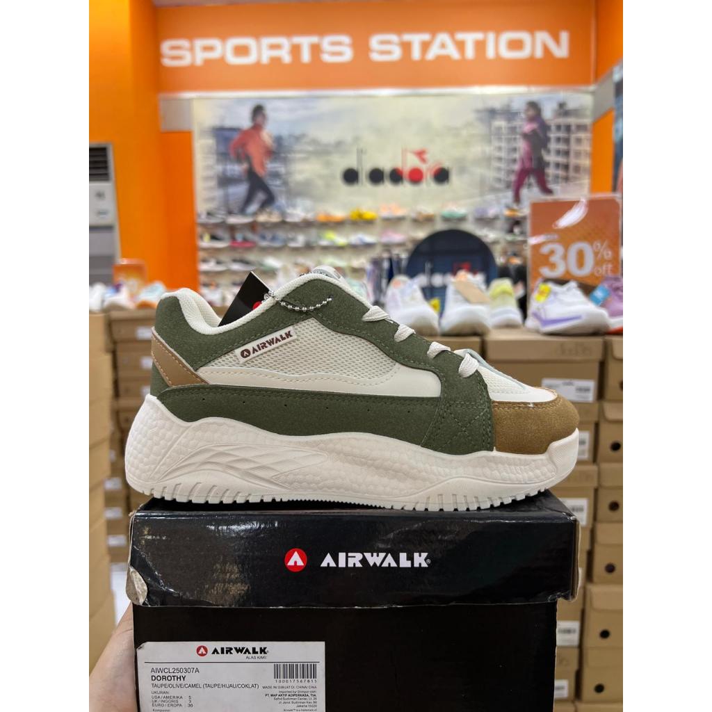 Airwalk Dorothy Taupe/Olive/Camel Women Shoes Original
