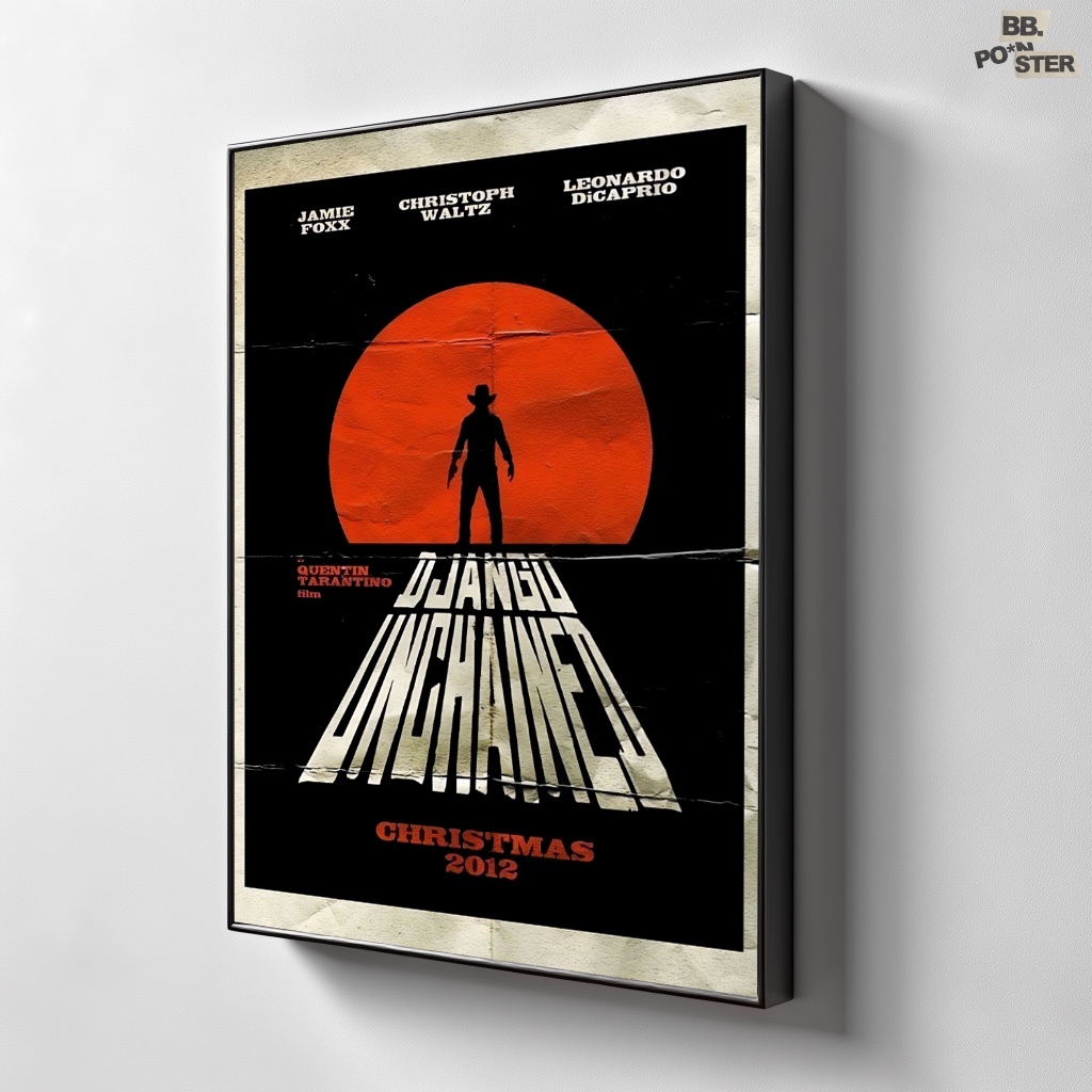 โปสเตอร์ภาพยนตร์ Django Unchained (2012) Frameblock - จอแสดงผลตกแต่งผนังตกแต่งบ้าน