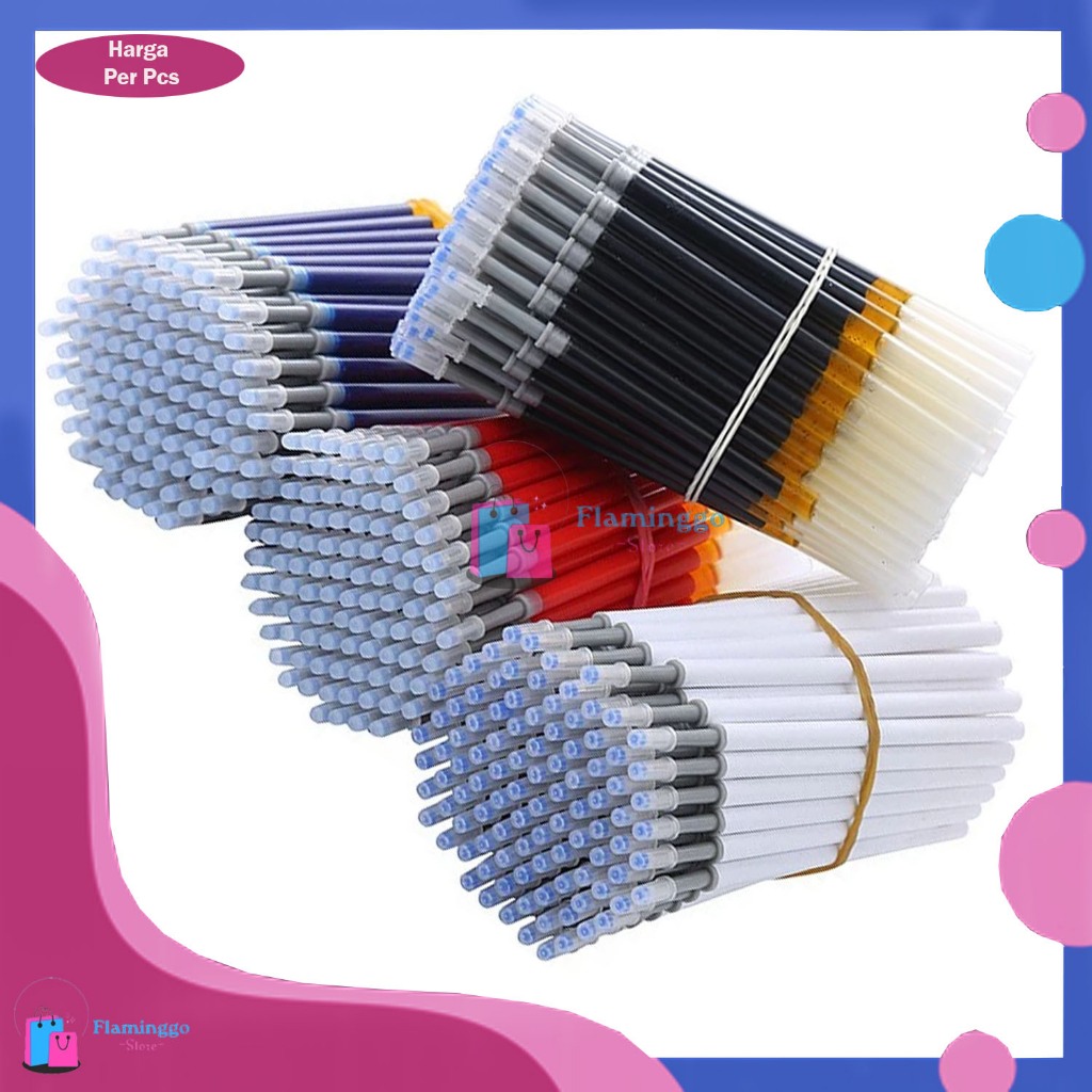 MERAH Refill Refill Pen Pen Pen Black Ink Pastel Color Red Blue