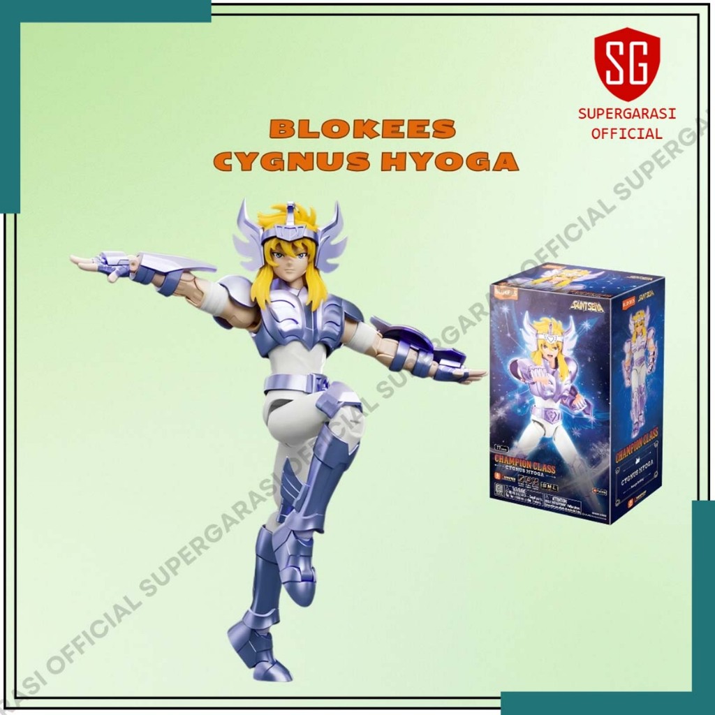 Action Figure Blokes Saint Seiya Cygnus Hyoga Champion Class ชุดโมเดลอนิเมะ