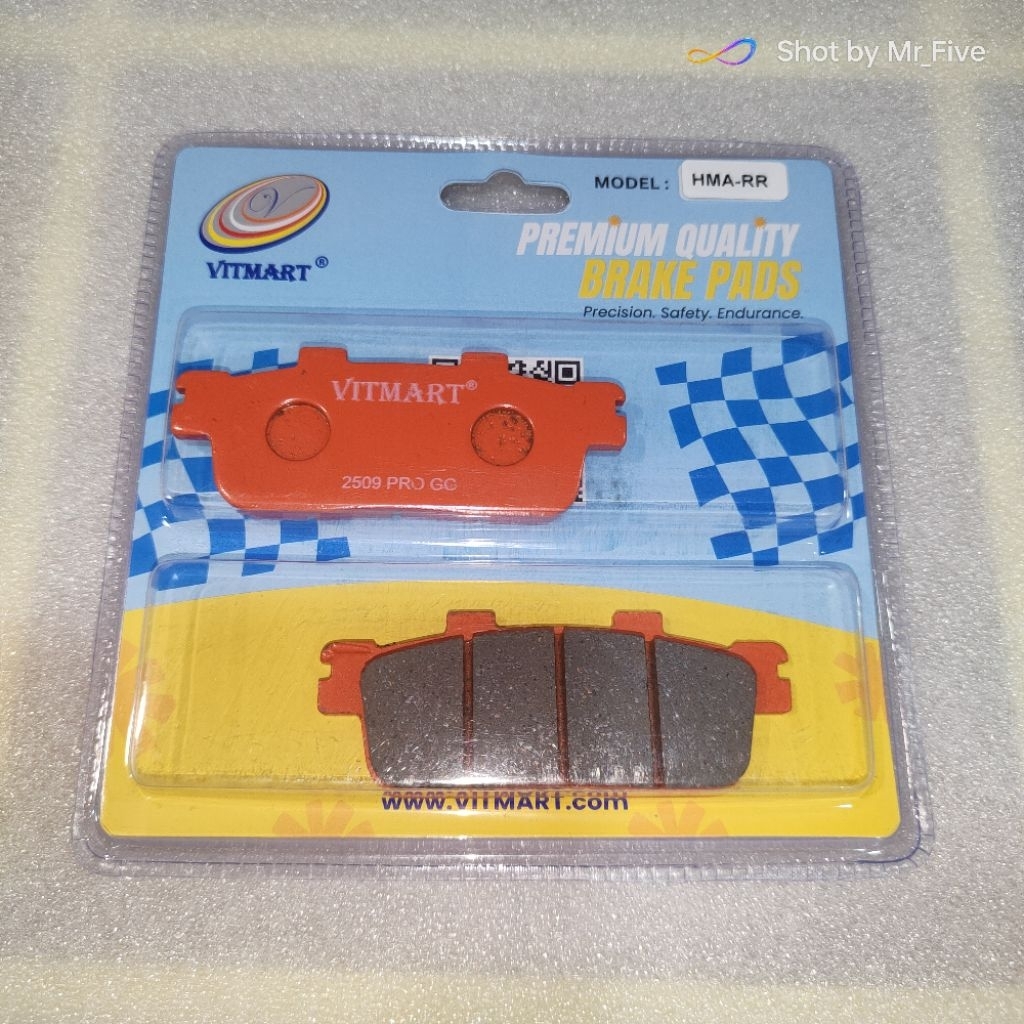 VITMART PRO HMA-RR ผ้าเบรคหลังสําหรับ SYM GTS 250 QJ FORT 250i Daem Wmoto Draco 250i CRUISYM 300