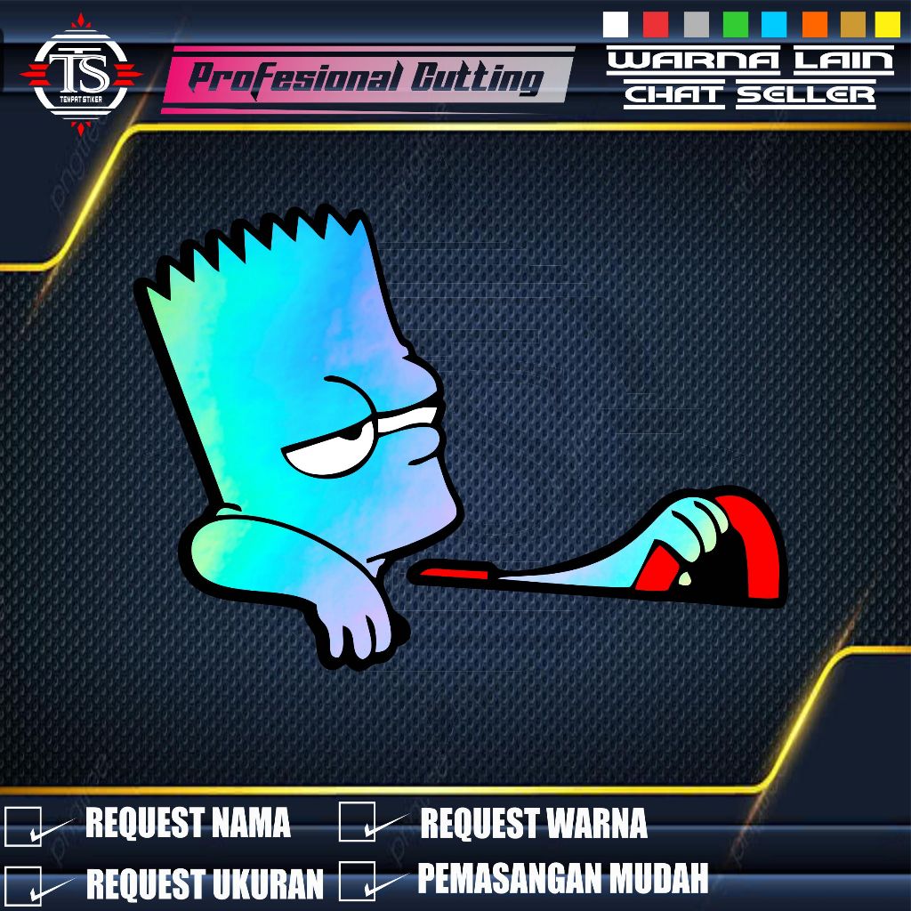 Ts Sticker Simson สติ๊กเกอร์ตัดน่ารักหน้าต่างรถยนต์