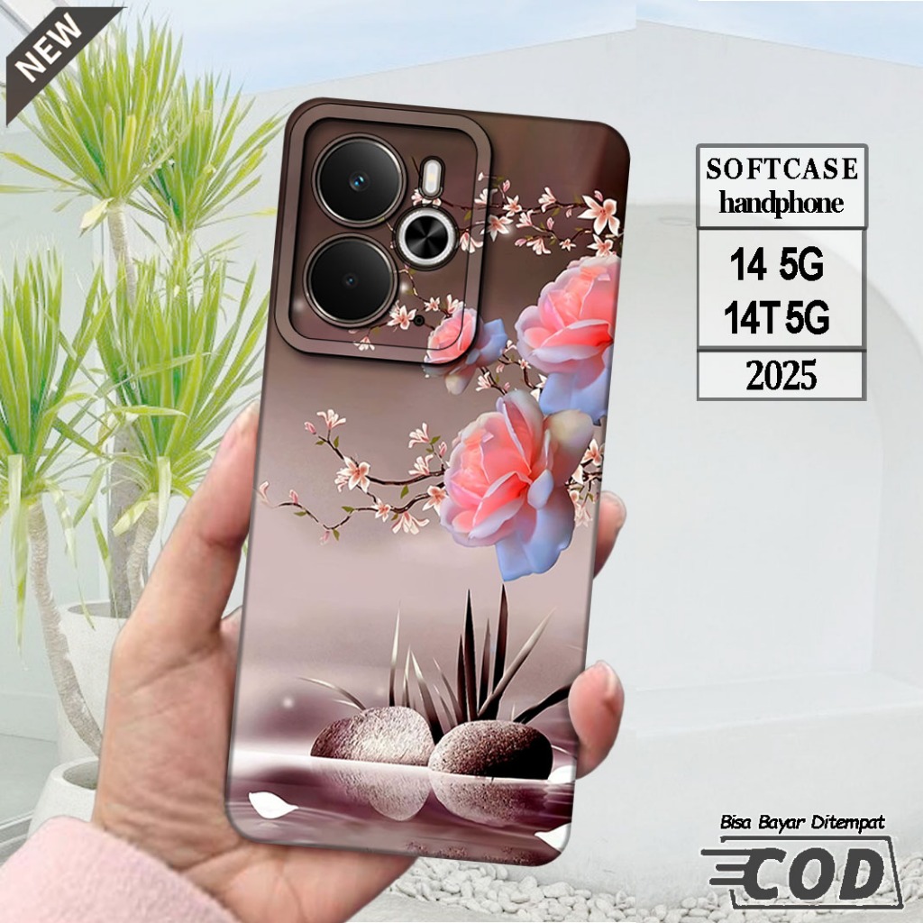 Silicone Realme 14 5G 2025 และ Case Realme 14T 5G 2025 _เคส ยืดหยุ่นสีดําใสยืดหยุ่น