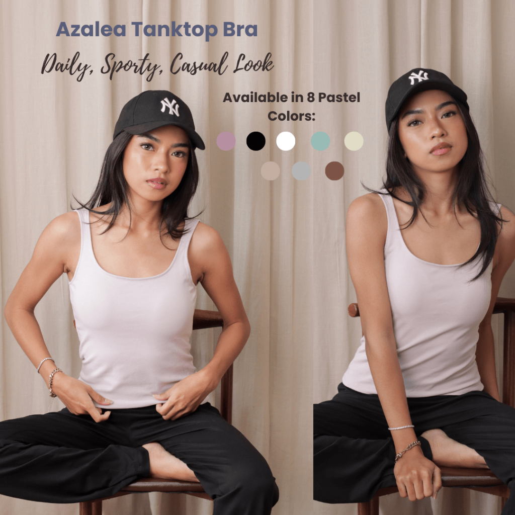 [AZALEA] TANKTOP WITH CUP WOMENS TANKTOP PREMIUM SUPER COMFORT TANKTOP