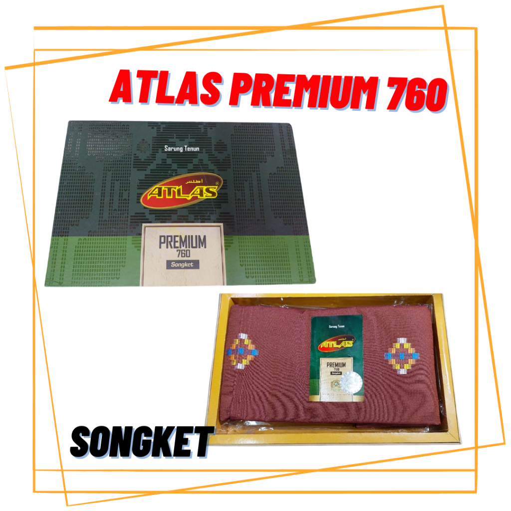 KATUN Atlas Premium 760 Soft Cotton Songket Sarong/premium Atlas Sarong/Sarong