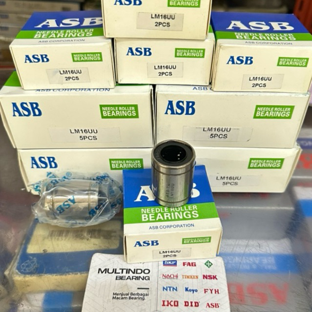 BEARING LINEAR BUSHING LM 16 UU LM16UU ASB ORIGINAL