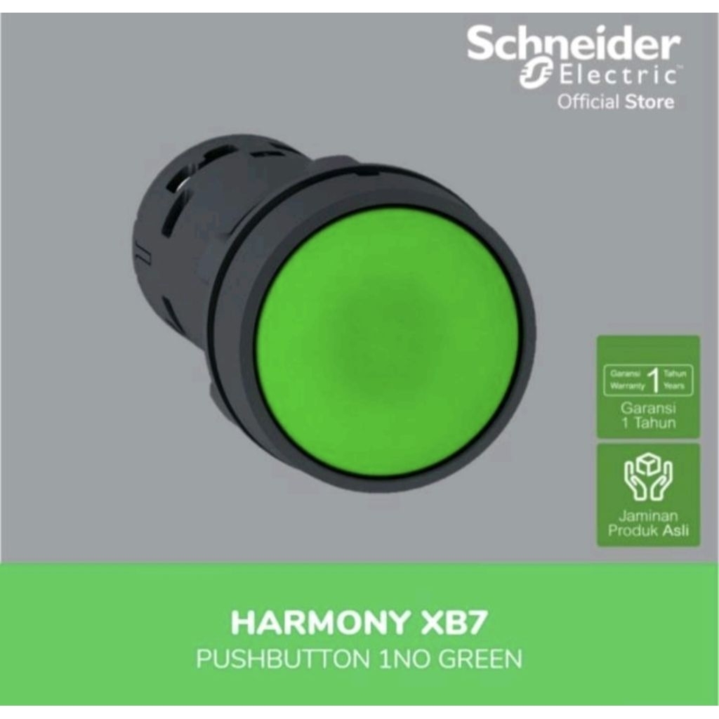 HIJAU ปุ่มกด XB7NA31 / XB7EA31 สีเขียว 22mm SCHNEIDER 1 ไม่มีสีเขียว XB7-NA31 พลาสติกสีเขียว